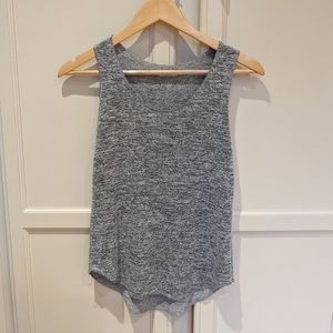 Monologue Knit Tank Top XS Gray Melange